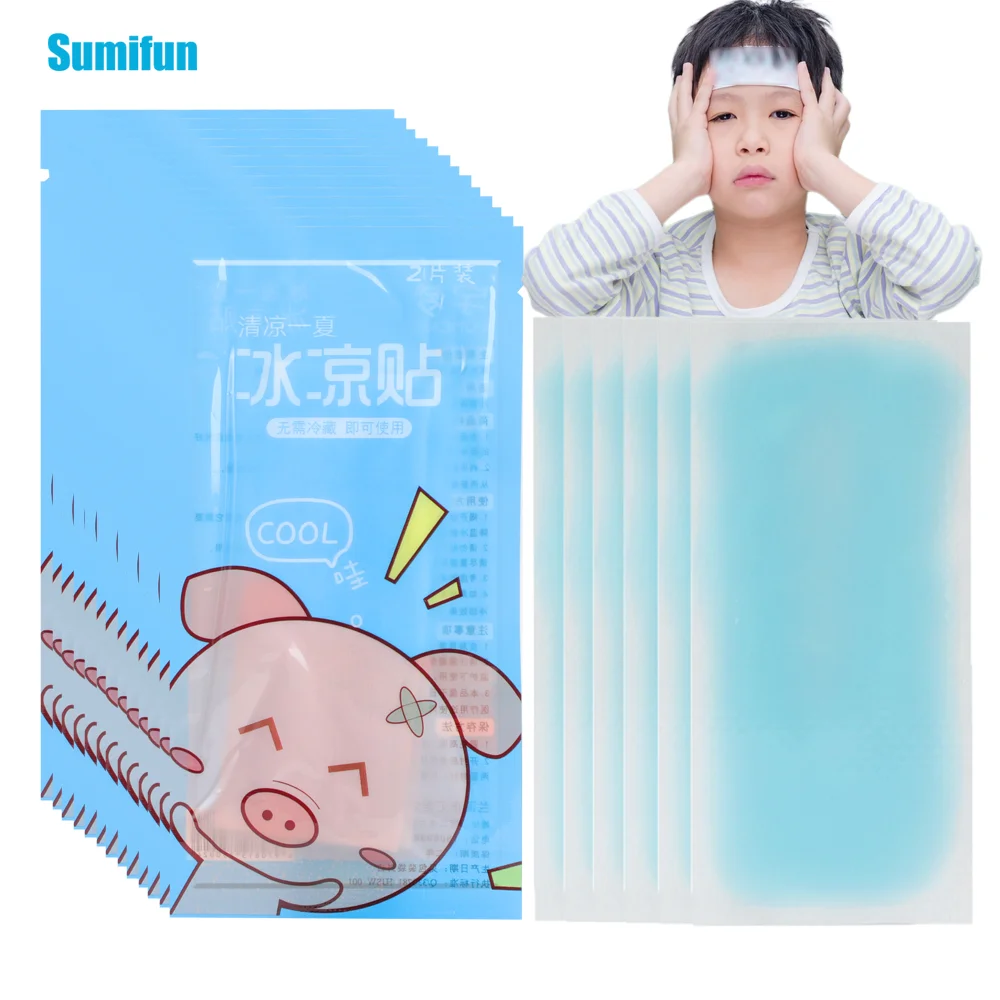 Pain Relief Patch Flower Patch Stickers Sumifun Cooling Patch 10/20/30Pcs Baby Fever Down Temperature Cool Gel Sheet Sticker for Tired Heatstroke Headache