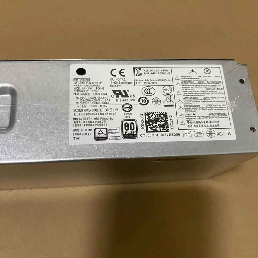 Fonte de Alimentação Psu Original para hp Prodesk 400 g7 600 g6 Sff 210w D19210p1a Pck015 L70043002 - Imagem 4