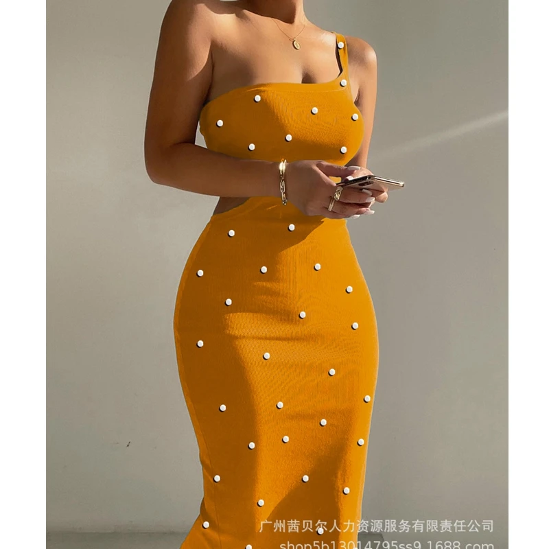 Women-Dress-Summer-Sexy-Solid-Printing-High-Waist-Dress-Women-One ...