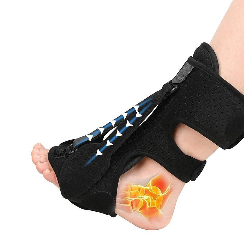 Foot Drop Splint for Heel Pain Tendinitis Three Fixed Straps Plantar Tendinitis Foot Support Plantar Fasciitis Night Splint