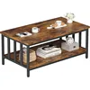 Coffee Table for Living Room with Slatted Sides Frame, Modern Farmhouse Living Room Table 6