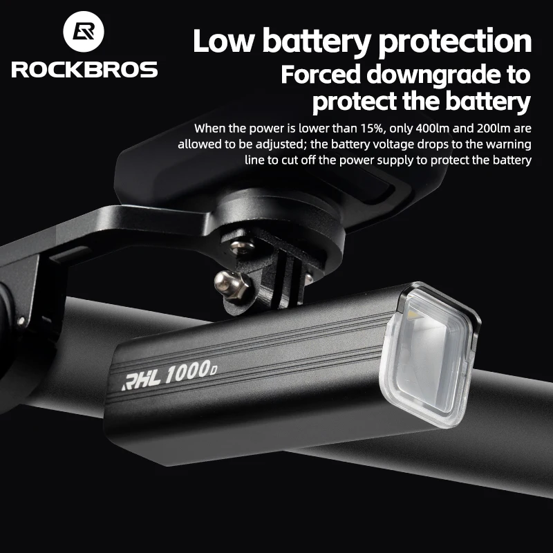 ROCKBROS 1000 Lumen Luce per bici 4500mAh Modalà lampada per bici Faro per bicicletta Torcia a LED Accessori per bici 18 ROCKBROS 1000 Lumen Luce per bici 4500mAh Modalà lampada per bici Faro per bicicletta Torcia a LED Accessori per bici 18