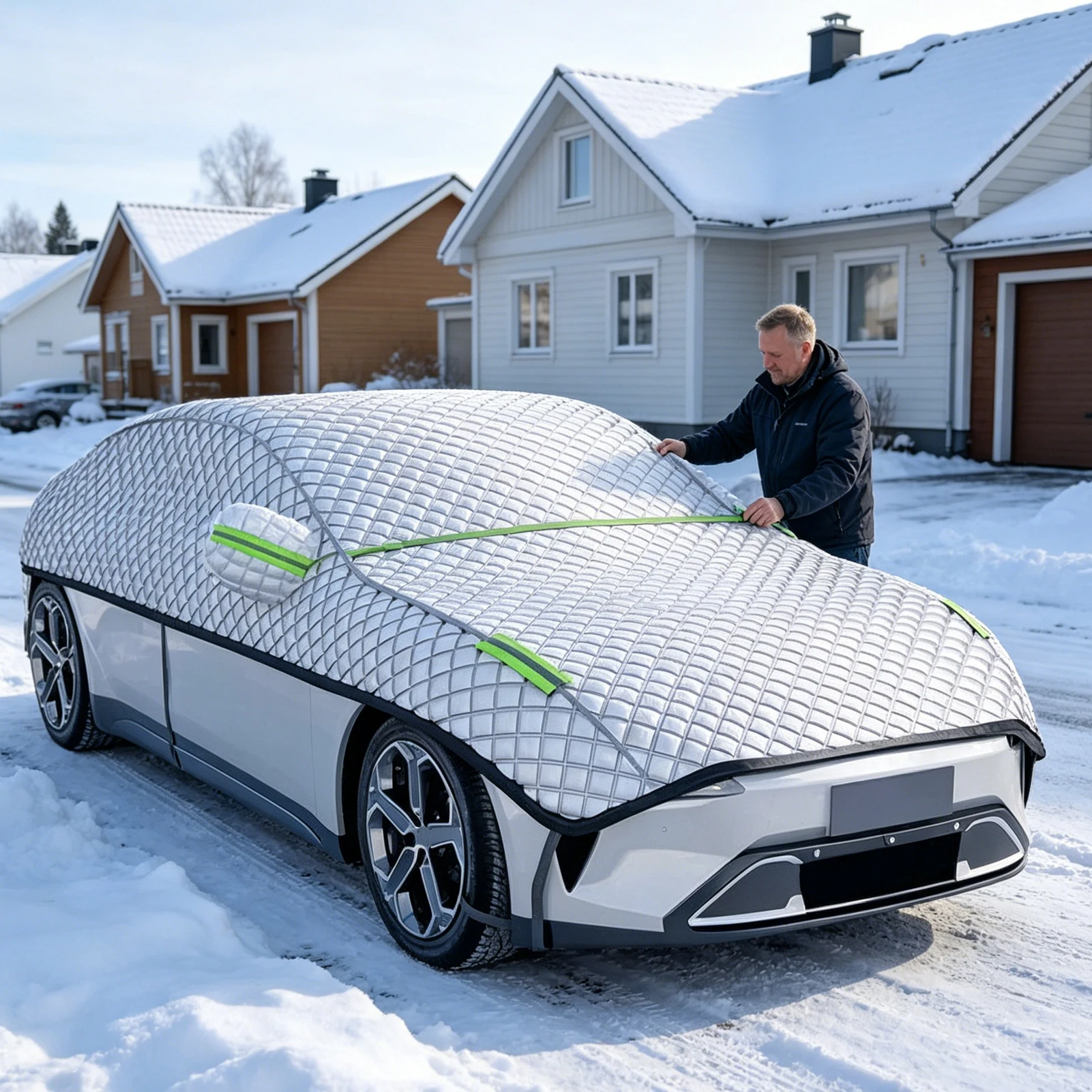 Heavy Duty Waterproof Snow Windshield Protector in Oxford Cloth