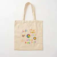 Jhope Rainbow Cotton  Canvas Bag Grocery Women Designer Reusable Travel Ladies Printed Handbag Fabric Fashion Casual Tote 1