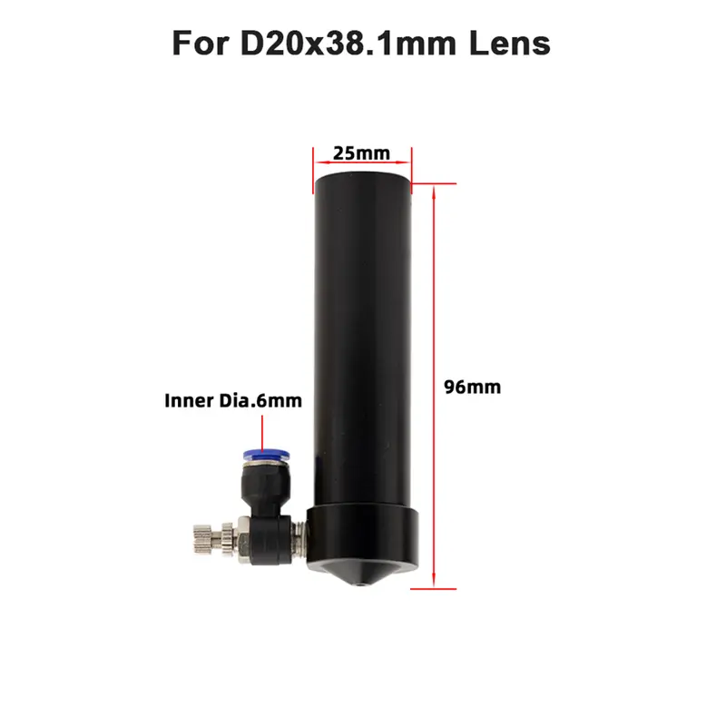 CO2 Laser Head Parts Air Nozzle Dia.20 FL 38.1/50.8/63.5/101.6mm Lens Tube Outer Diameter 25mm for CO2 Laser Engraving Machine - Image 14