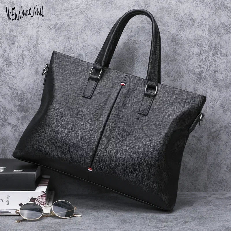 

2023 New Fashion Genuine Leather Men Briefcase Natural skin Business Bag Laptop Bags Korean Style Male Shoulder Messenger Bags
