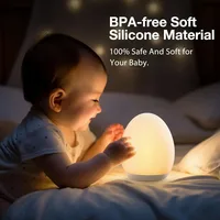 7 Color Changing Night Light RGB Remote Control Touch Dimmable Lamp Portable Table Bedside Lamps USB Rechargeable Night Lamp 3