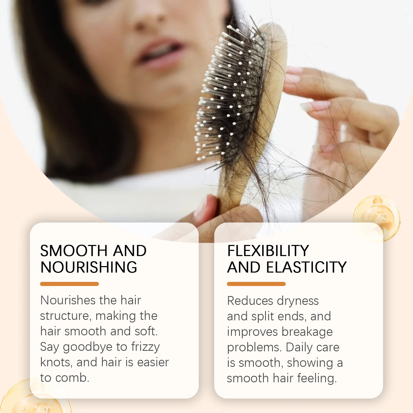 Collagen Hair Mask Anti Prevent Frizz Repairing Damaged Reduce Breakage Eliminating Split Ends Nourish Scalp Smoothing Hair Mask 3 Collagen Hair Mask Anti Prevent Frizz Repairing Damaged Reduce Breakage Eliminating Split Ends Nourish Scalp Smoothing Hair Mask - Image 3