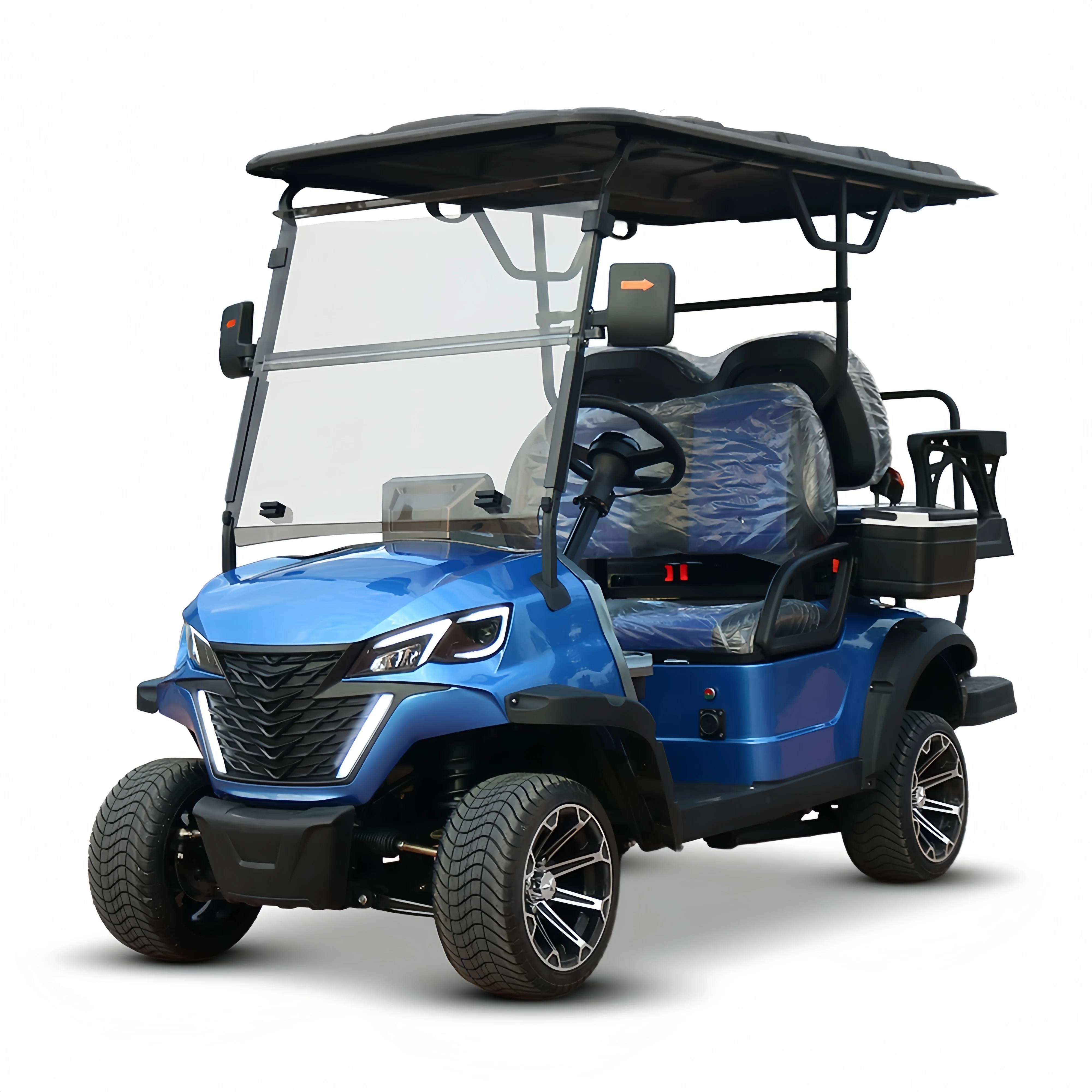Chinese 2 4 6 Seater Steel Golf cart with electric power Use for resort sightseeing pick-up car Golf buggy