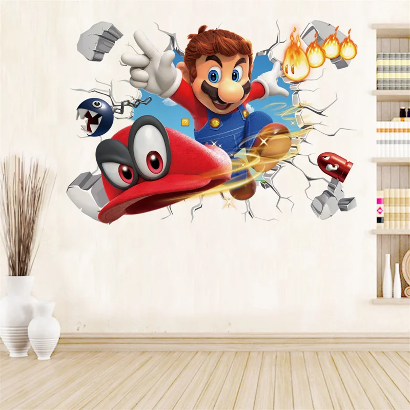 MINISO Cartoon Game Wall Sticker For Kids Rooms Decals Nursery Home Decor Vinyl Mural For Boy Bedroom Living Room Mural Art wall stickers wall sticker