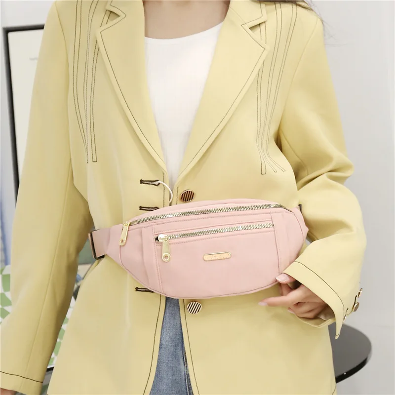 New Women Waist Bags for Women Oxford Leisure Color Chest Bag Shoulder Crossbody Waist Bags Handbags Female Messenger Belt Bags