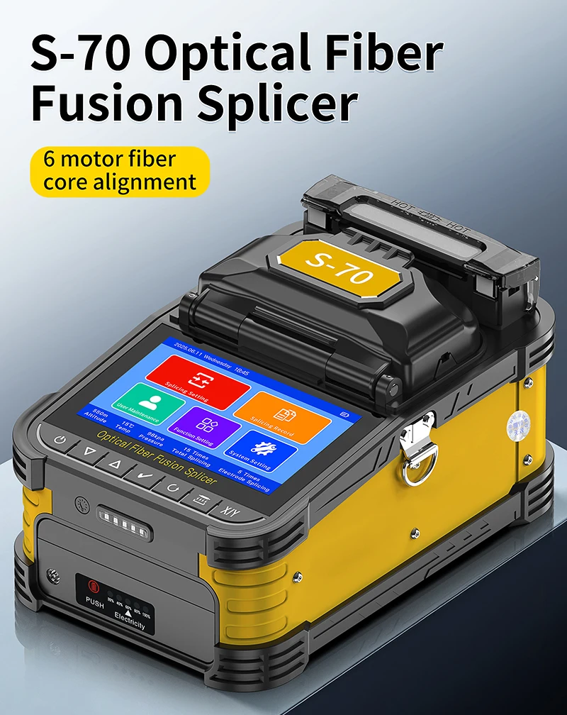 Six Motors Fiber Optic Fusion Splicer S-70/A-5/FS-60F/AUA-70F Optical Fiber Core