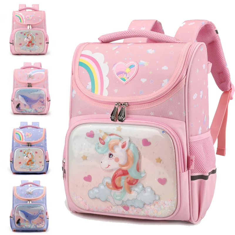 

Children's Schoolbag EVA Hard Shell Cartoon Unicorn Girls Backpack Princess Backpack Breathable Lightweight Primary School Bag