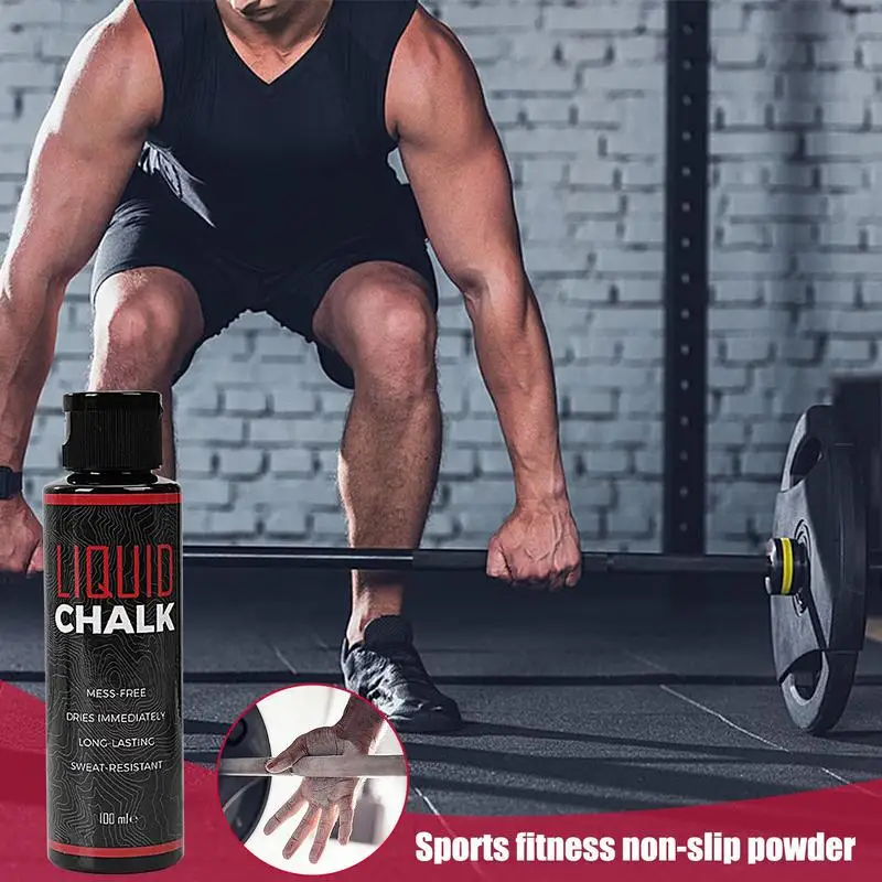 30/50/100ml Liquid Chalk Sports Magnesium Powder Fitness Weight Lifting Anti Slip Cream Grip WeightLifting Climbing Gym Sport 3