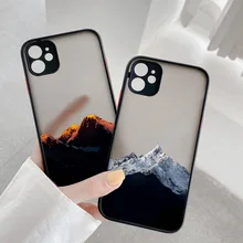 

Snow Mountain Phone Case for iPhone X XR XS MAX 7 8 Plus SE 2020 12 13 mini 11 Pro Max Matte Hard Back Shockproof Covers Fundas