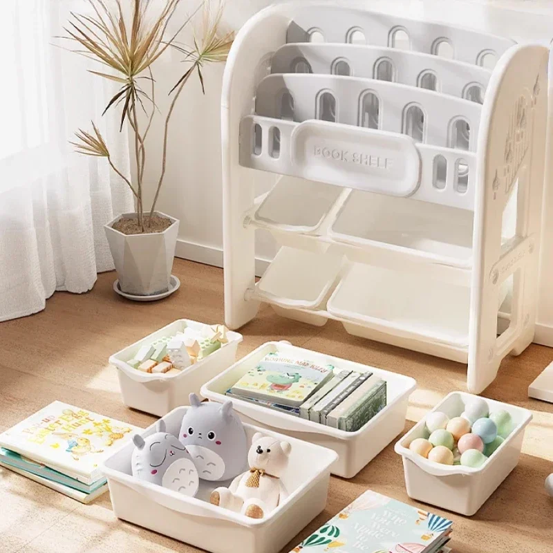 Simple Bookshelf Multi-layer Easy Assembly Shelf Double Children's Bookshelves Estanter&iacute;a Juguetes Infantil Floor Standing