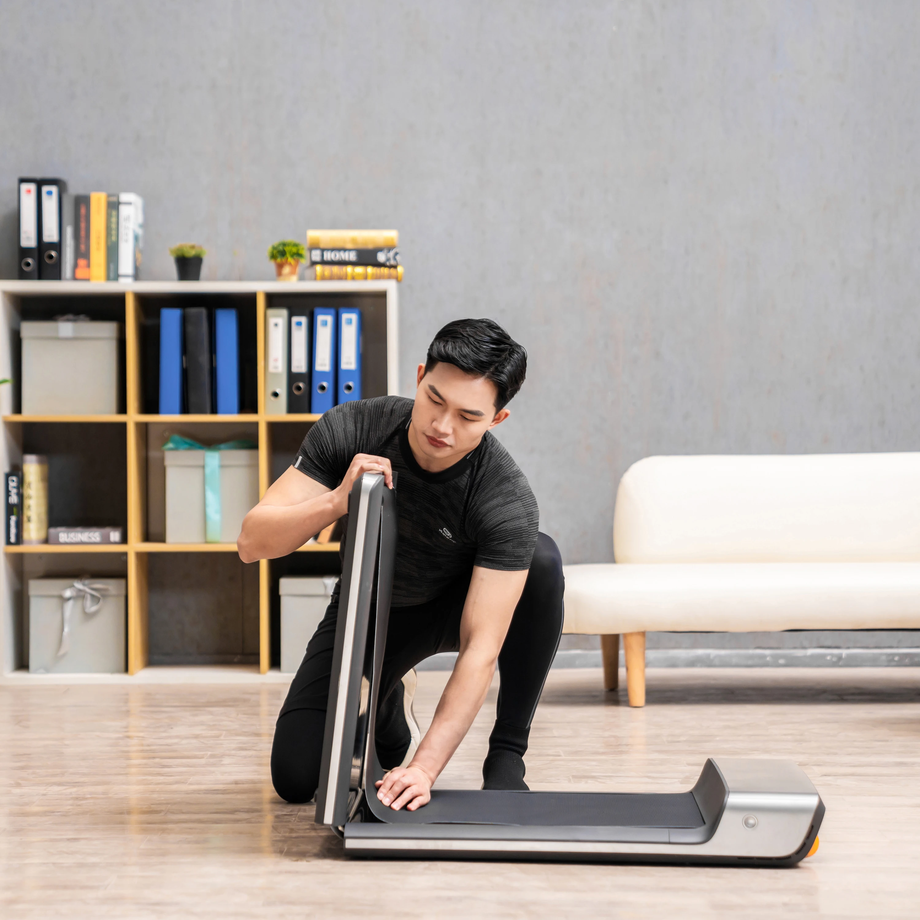 Portable Household Treadmill Multi-Functional Calories Speed Adjustment Distance Smart APP Treadmill Home Sport Gym Equipment