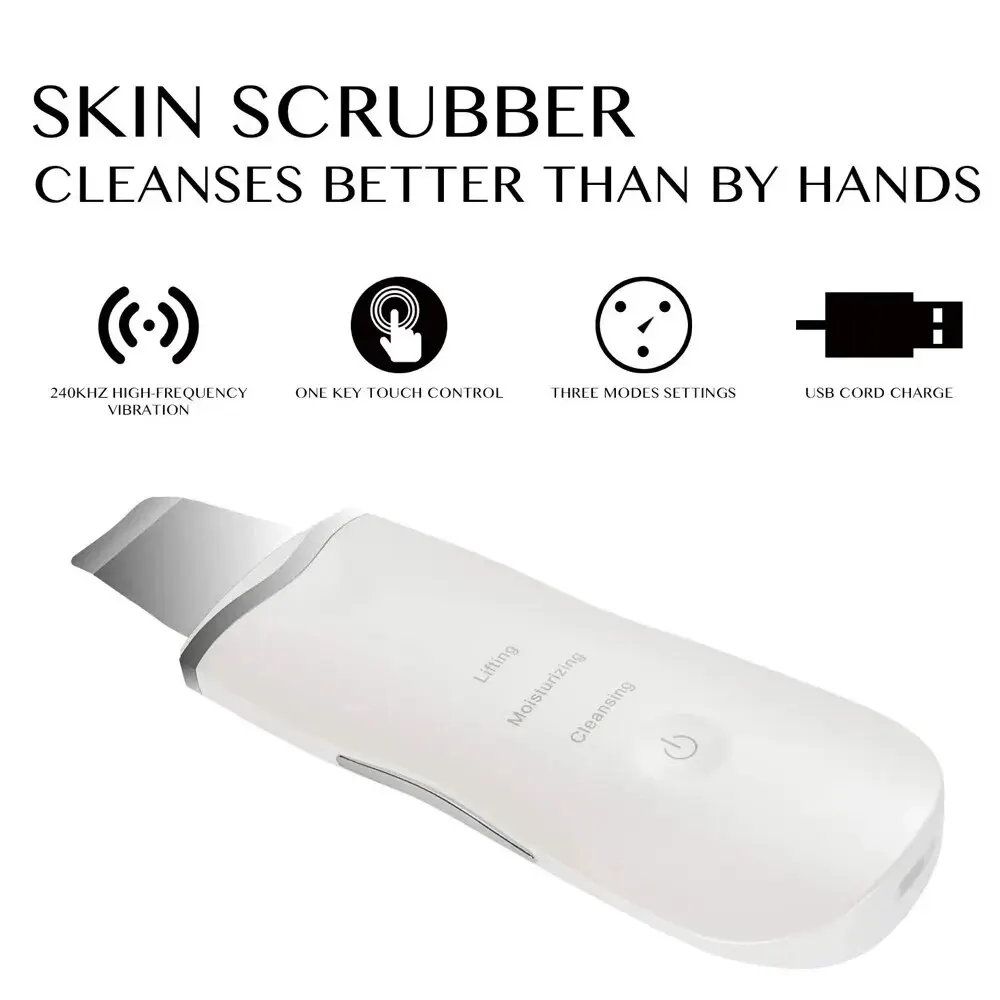 Skin Scrubber Remove Vibrate Deep Face Cleaning Dirt Blackhead Reduce Wrinkles Facial Lifting Peeling Tool