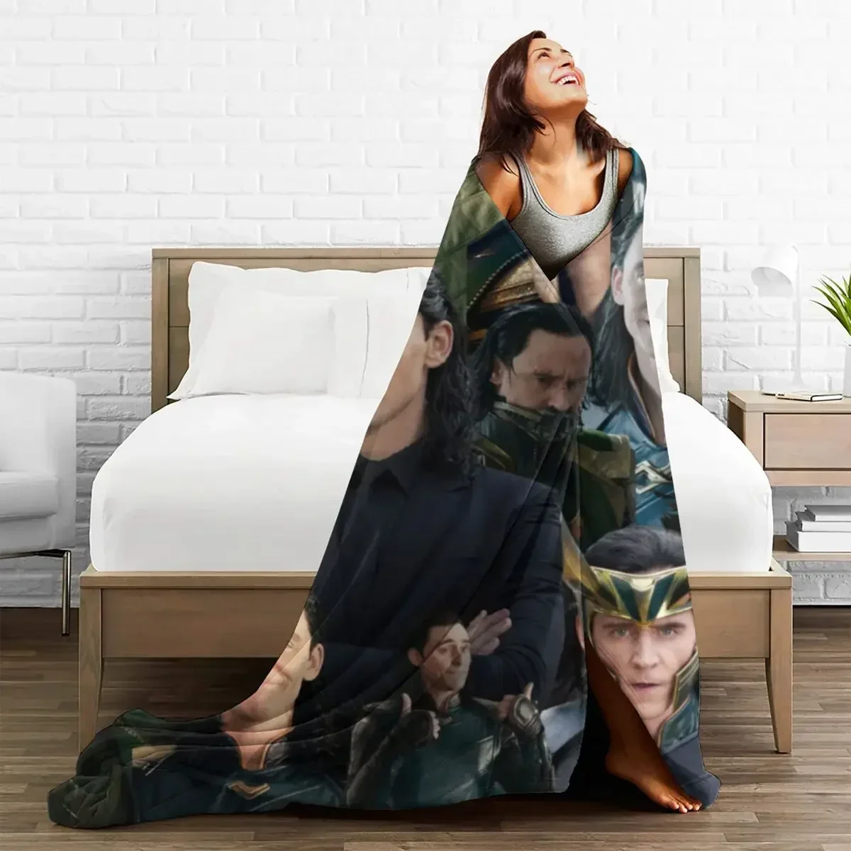 Tom Hiddlestons Photo Flannel Blanket Quality Super Warm English Actor Bedding Throws Winter Travelling Living Room Bedspread 5