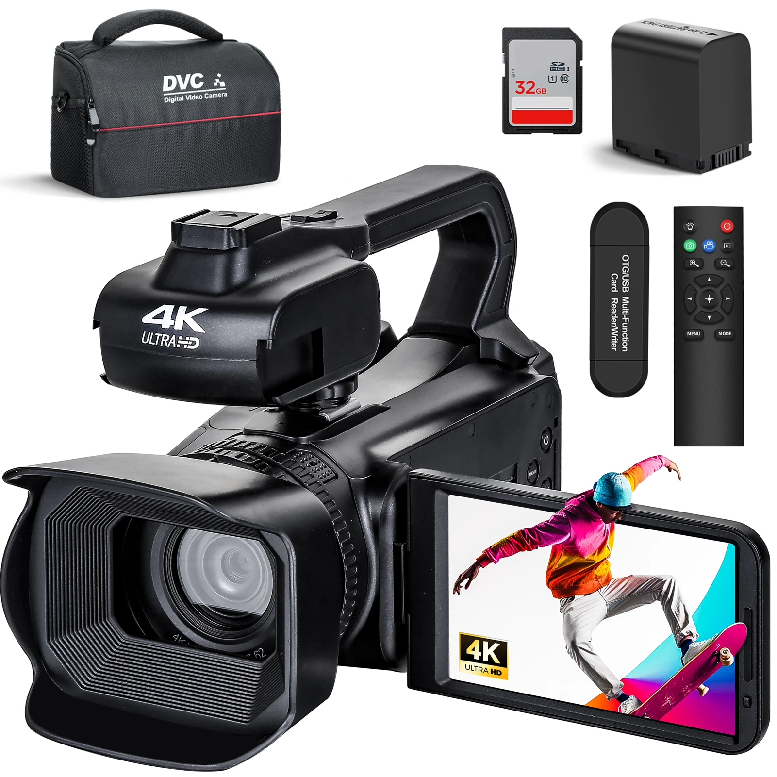 CMOS 1300  Camcorder 4K Ultra HD 64MP Streaming Camera 4.0