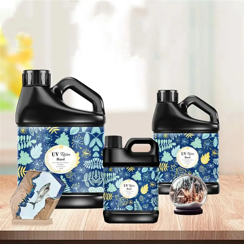 กาวเรซินยูวีชนิดแข็งติดคริสตัลกาวชนิดกาวไม่มีสีกันแสงยูวียูวีใสโปร่งแสง250/500/1000กรัม 1