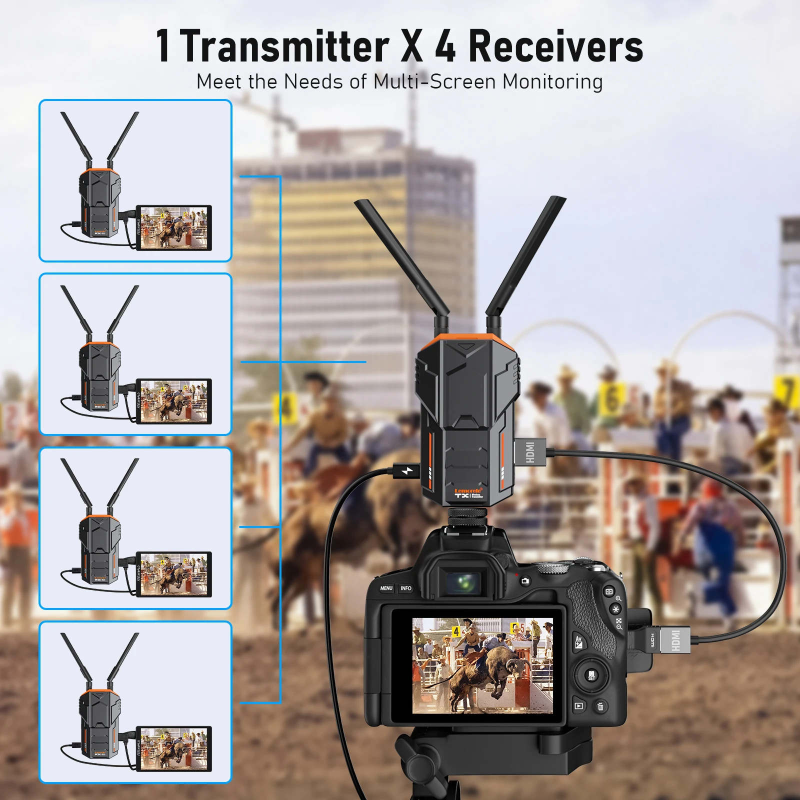 Lemorele ワイヤレス HDMI エクステンダーキット 200 メートル