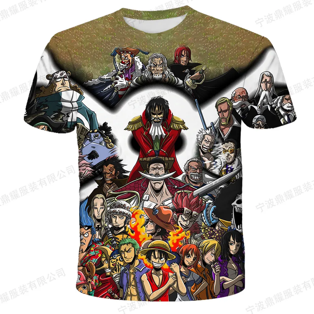 

Kids Clothes Anime One Piece T Shirt Luffy Costume Gol·D·Roger T-shirts Children's Tops Baby Short Sleeve Tee Tops Boy T-shirt