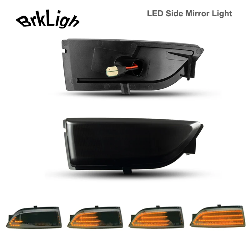 

2x For Ford Ranger T6 Raptor 12-19 Everest U375 15-19 Dynamic LED Side Mirror Lights Turn Signal Sequential Indicator Lamp Amber