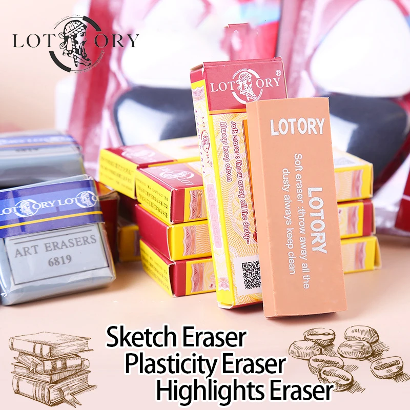 LOTORY Kneadable Sketch Plasticity Eraser,for Diary,Painting,Basics Sketch,Highlights Plasticine Clean Art Stationery Supplies 1