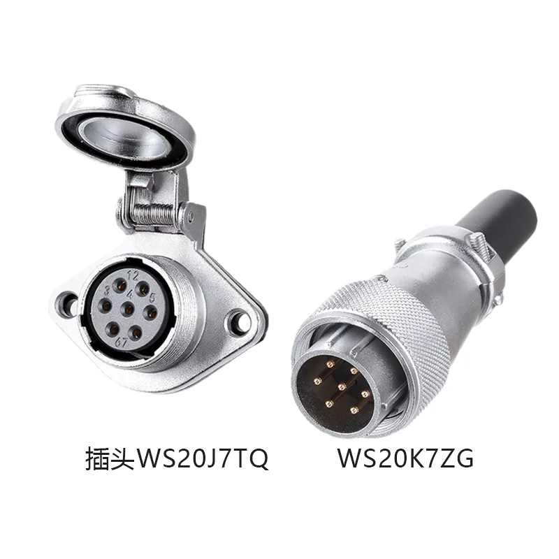 WEIPU SA12 Connettore M12 Impermeabile 2 3 4 5 6 7 9 Pin Industria Spina Maschio Elettrica Montaggio A Pannello Presa Femmina Adattatore Di Alimentazione CA/CC - Foto 3