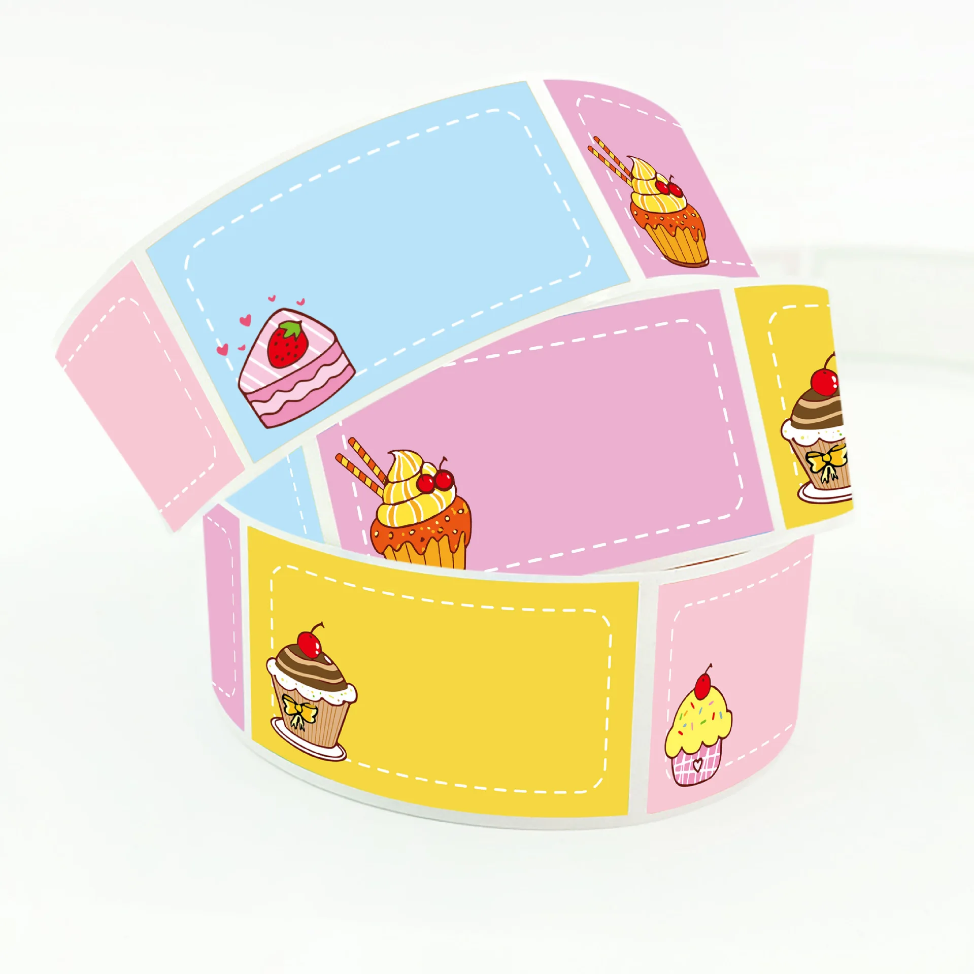 250pcs/roll Cartoon Name Stickers for Kids School Kitchen Sticker Refrigerator Food Storage Label Sticker Stationery Handwritten