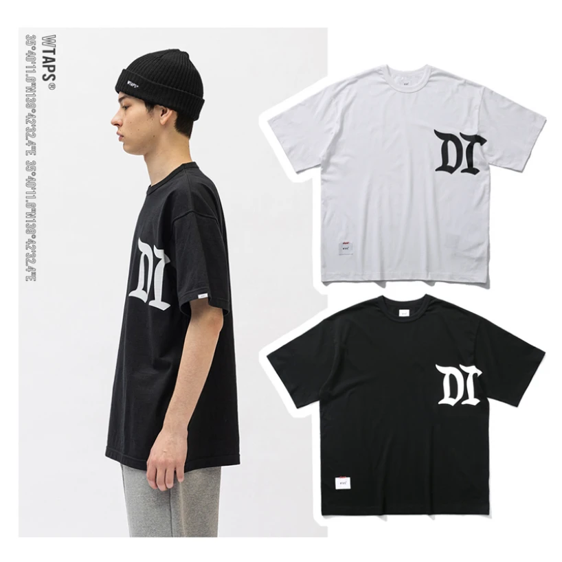 

DI Print Logo WTAPS T-Shirt Men Women Best Quality Oversize Casual Black White Short Sleeve Tops Tee JAPAN