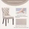 Velvet Dining Chairs Set of 4, Upholstered High-end Tufted Dining Room Chair with Nailhead Back Ring Pull Trim Solid Wood Legs 3