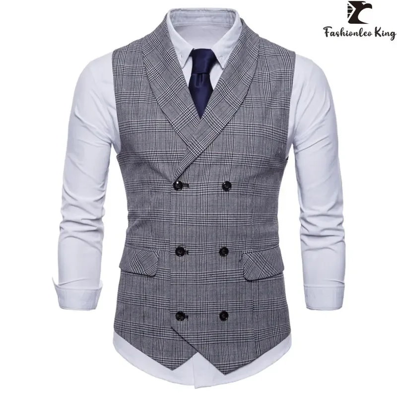 Business Suit Vest for Men Spring/Autumn Sleeveless Jacket Casual England Style Waistcoat dress vests