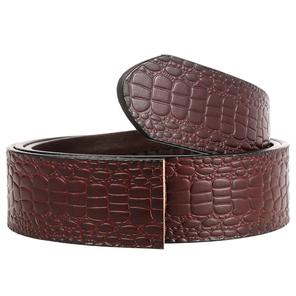 New style Crocodile texture Leather Belts for Men Brand Fashion Automatic Buckle Genuine Leather Belt Men's Belts Cow branded belt for men