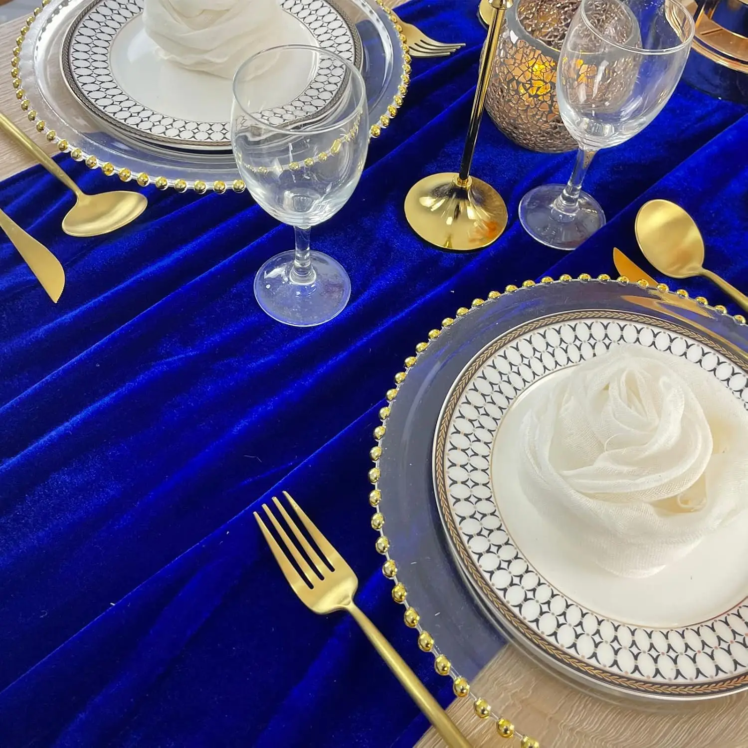 Velvet Table Runner - Luxury Wedding and Banquet Table Decor Luxurious Velvet Table Runner, Wedding Reception Baby shower Decora, Soft Table Linen Overlay, WeddingTable Runner Room Decor 7