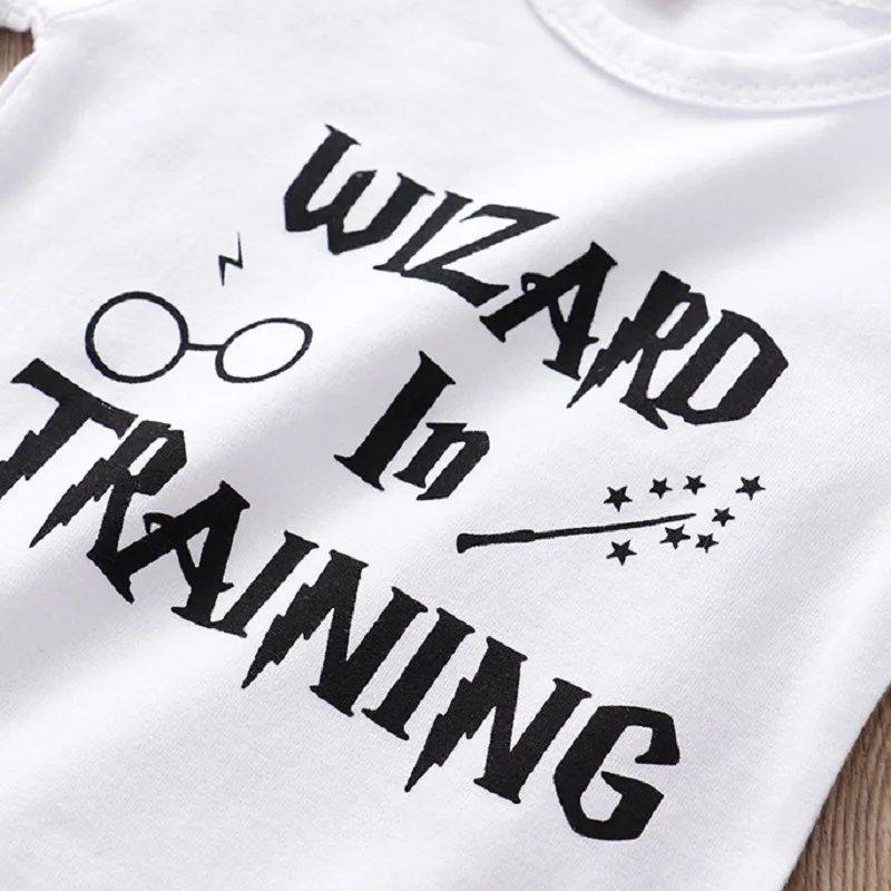   옷, 2023 할로윈 작은 마법사 상의 및 바지 및 모자,   소년 소녀 의상, 3 피스 세트