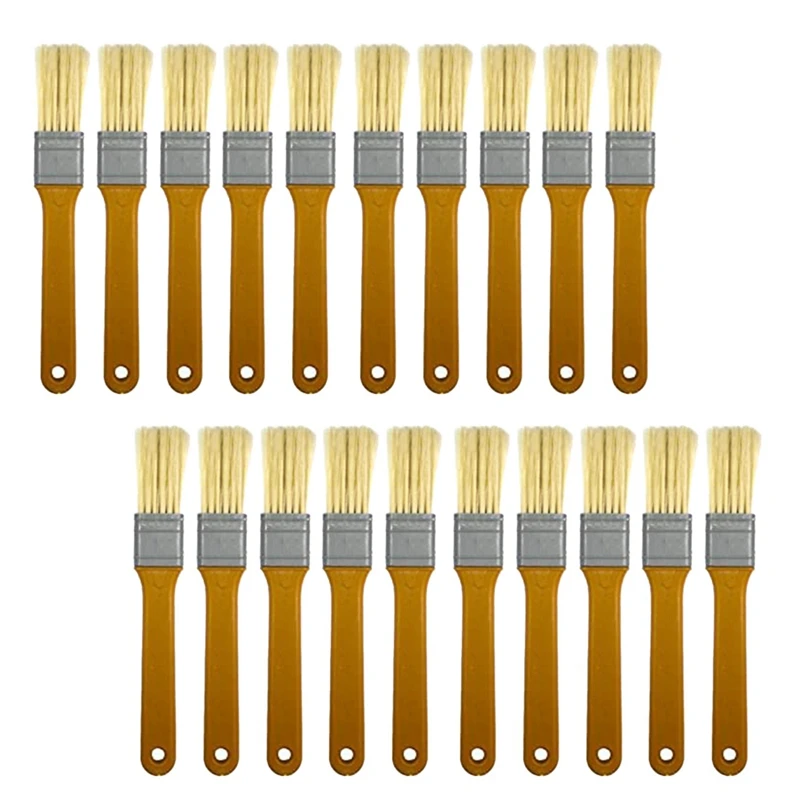 

Chip Brush 1 Inch Paint Brushes With Plastic Handle Anti-Shedding Thicken For Paint Stains Varnishes Glues