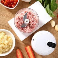 250ml Electric Garlic Masher Multi-Function Food Processor Machine USB Kitchen Gadgets Automatic Home Use Meat Grinder 5