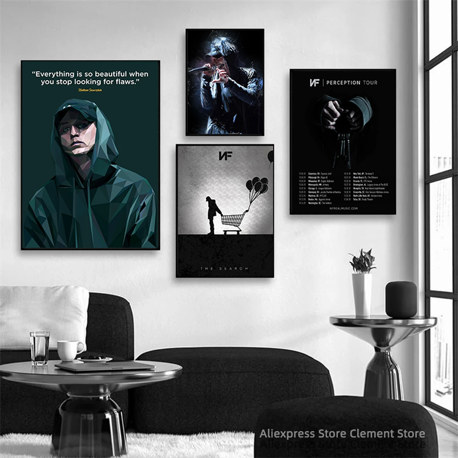 NF Poster, Singer Band Cover Album Music Star Hip Rap poster Canvas