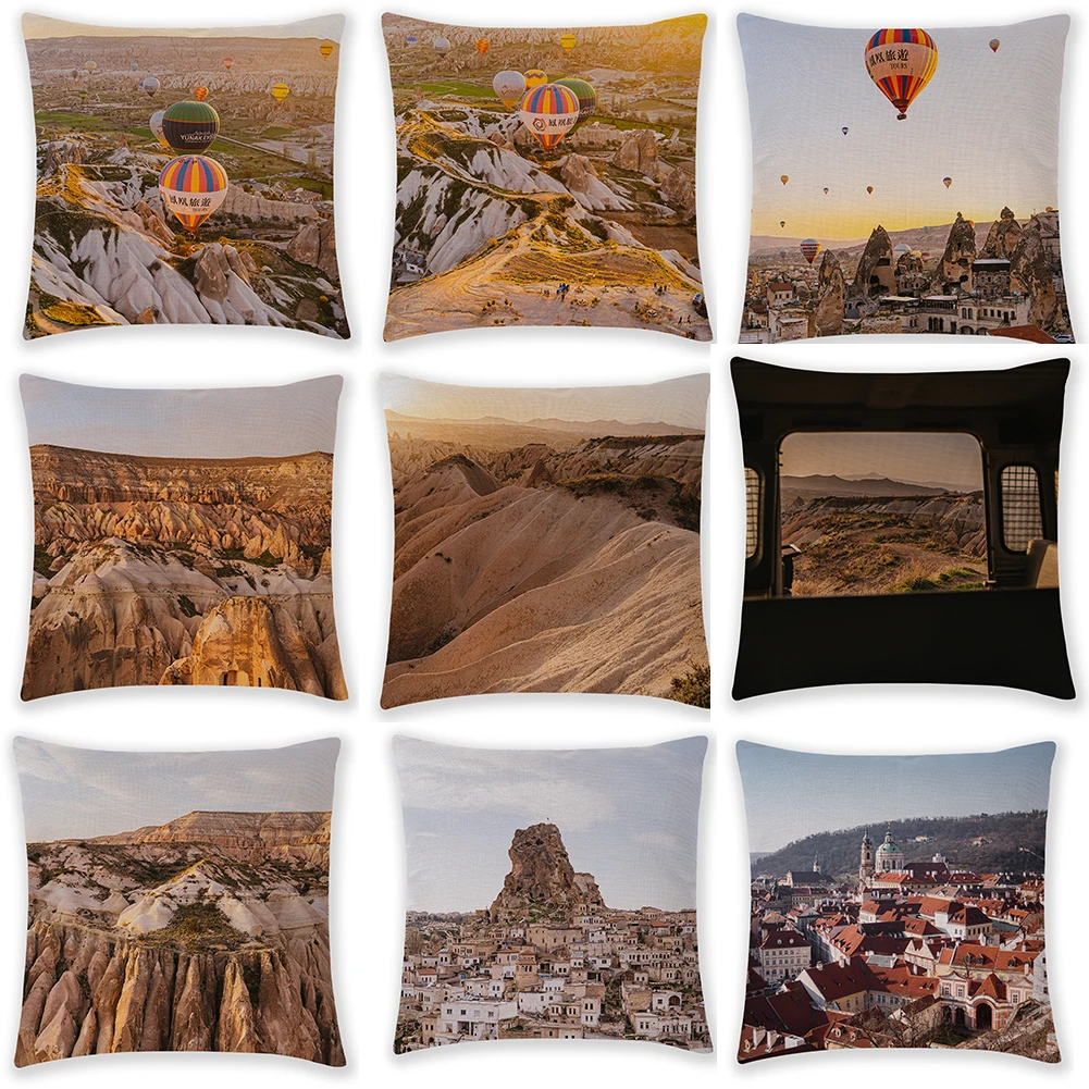 Cushion cover landscape abstract decorative pillowcase 45*45 inch