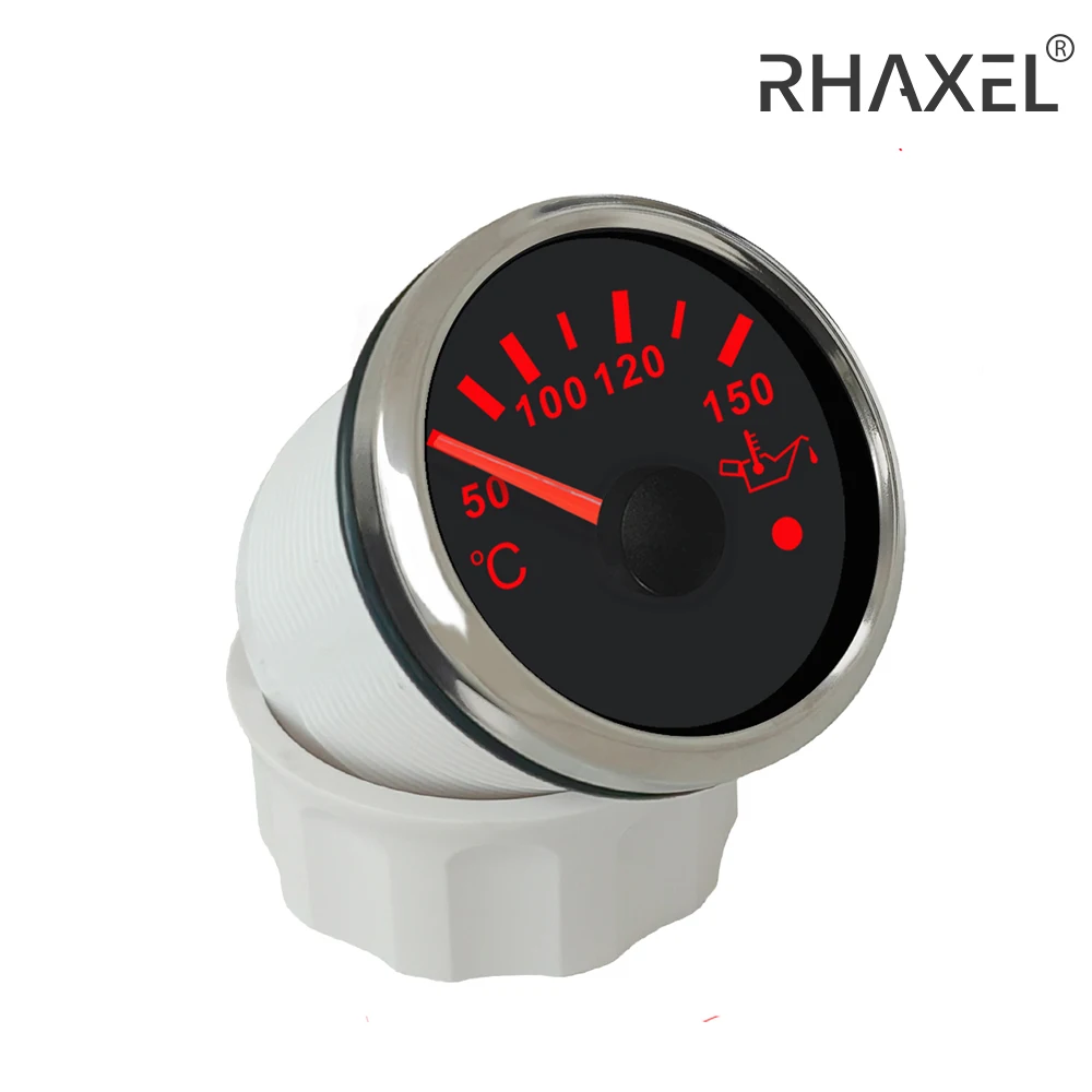 Датчик температуры масла RHAXEL 52 мм, 50-150 ℃ для гоночных мотоциклов, яхт, лодок с сигнализацией, 12 В, 24 В, красная подсветка