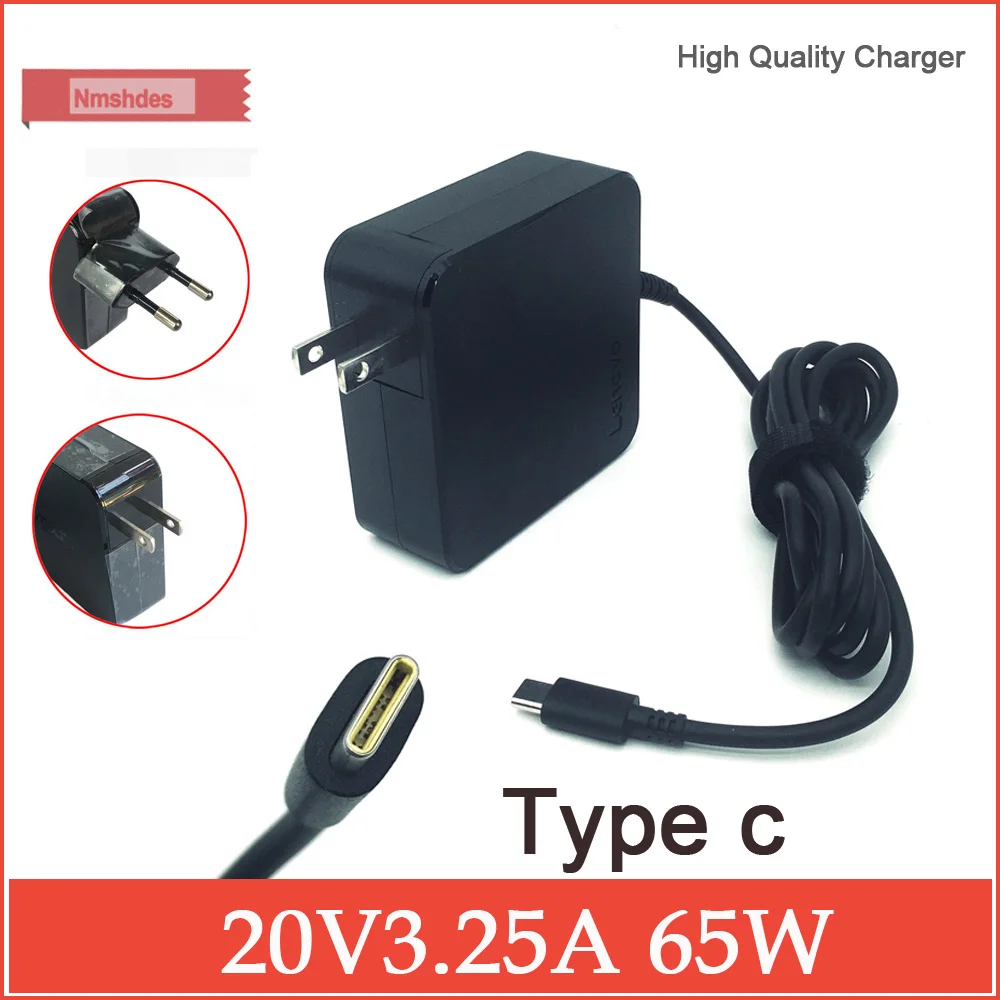 레노버 씽크패드 X1 T480 T490 T570 T580 요가 C930 C940 C740 노트북용  65W USB 타입 C AC 충전기 어댑터