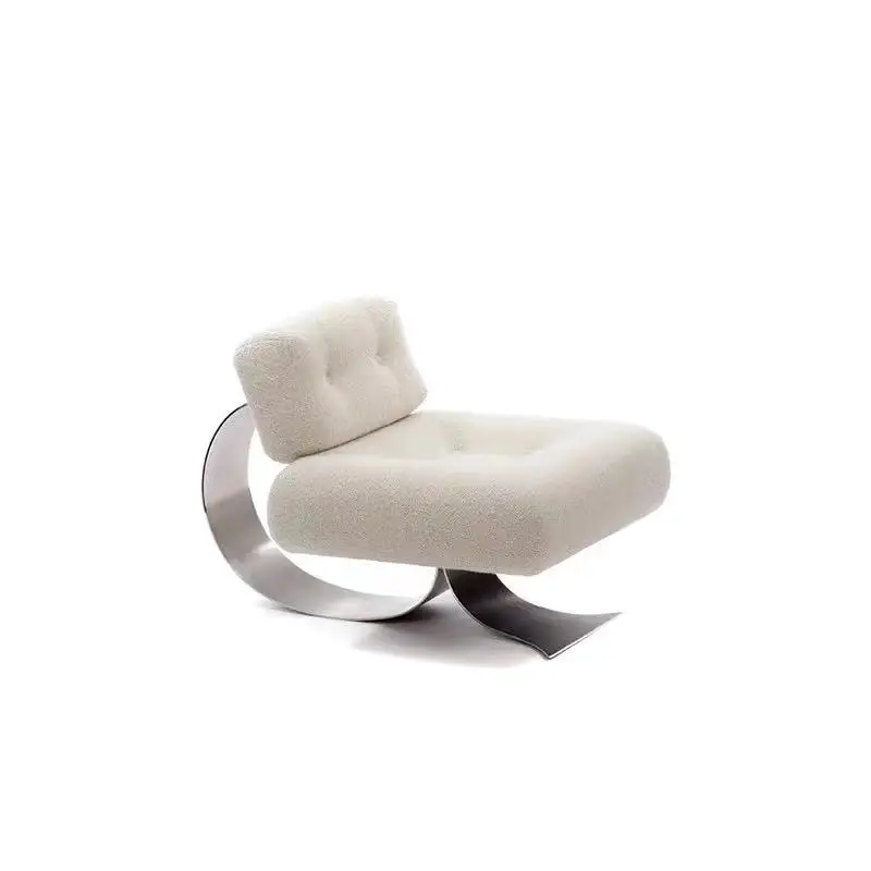 

Nordic Single-Seat Sofa Chair Creative Metal Fishtail Lazy Leisure Chair