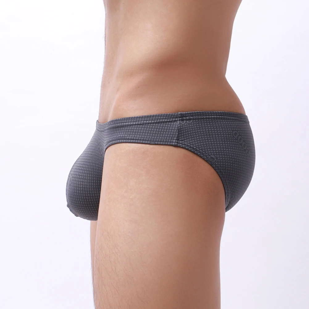 

Men Briefs Thickened Ice Silk Thong Jockstrap Bikini Trunks Soft Elasticity Lingerie Solid Short Underpants Low Rise Underwear