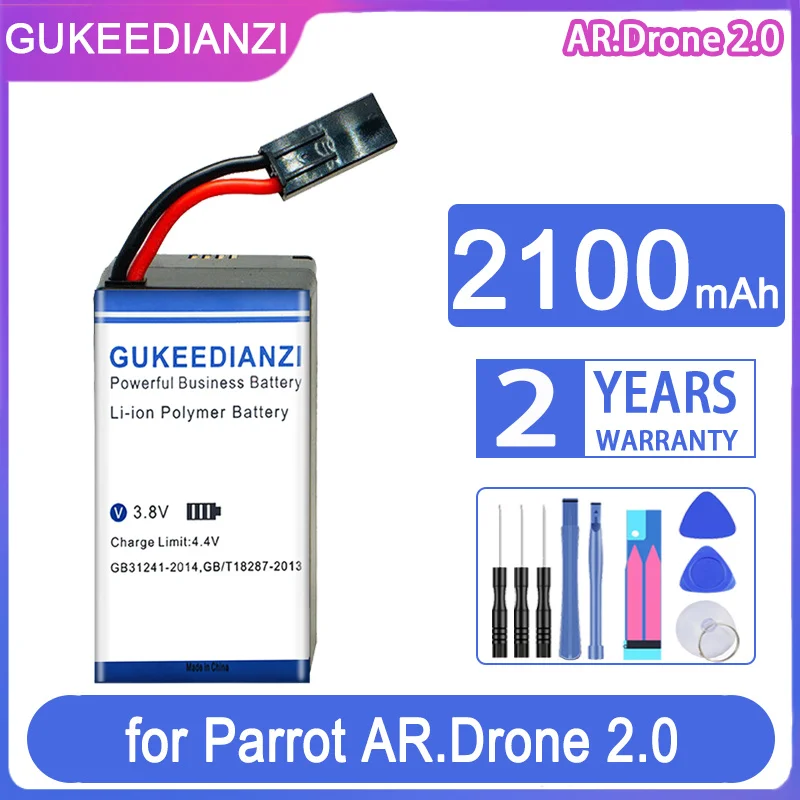 Gukeedianzi Batteria Di Ricambio 2100Mah Per Parrot Ar.Drone 2.0 Quadcopter Lungo Tempo Di Volo Per Drone