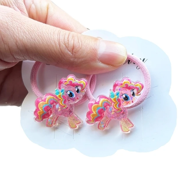 2PCS New Unicorn Cute Girls Elastic Hair Bands Kids Princess Hair Accessories Children Hair Ties Baby Headwear