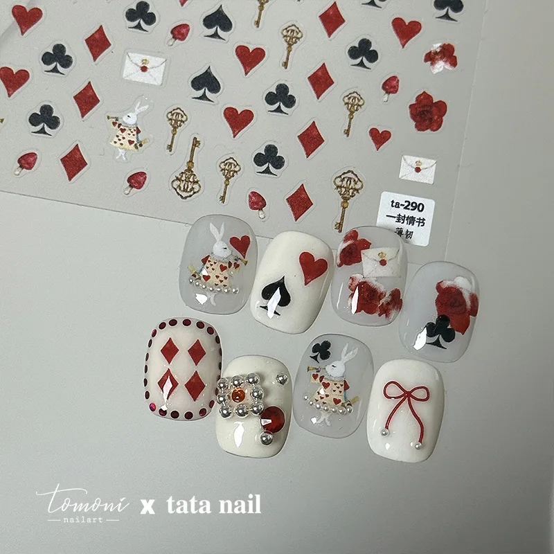 

[Meow.Sensei] Tomoni Brand Tata Cooperation Thin Tough Nail Sticker Japanese-Style Retro Nail Sticker Watercolor Rose Ta290