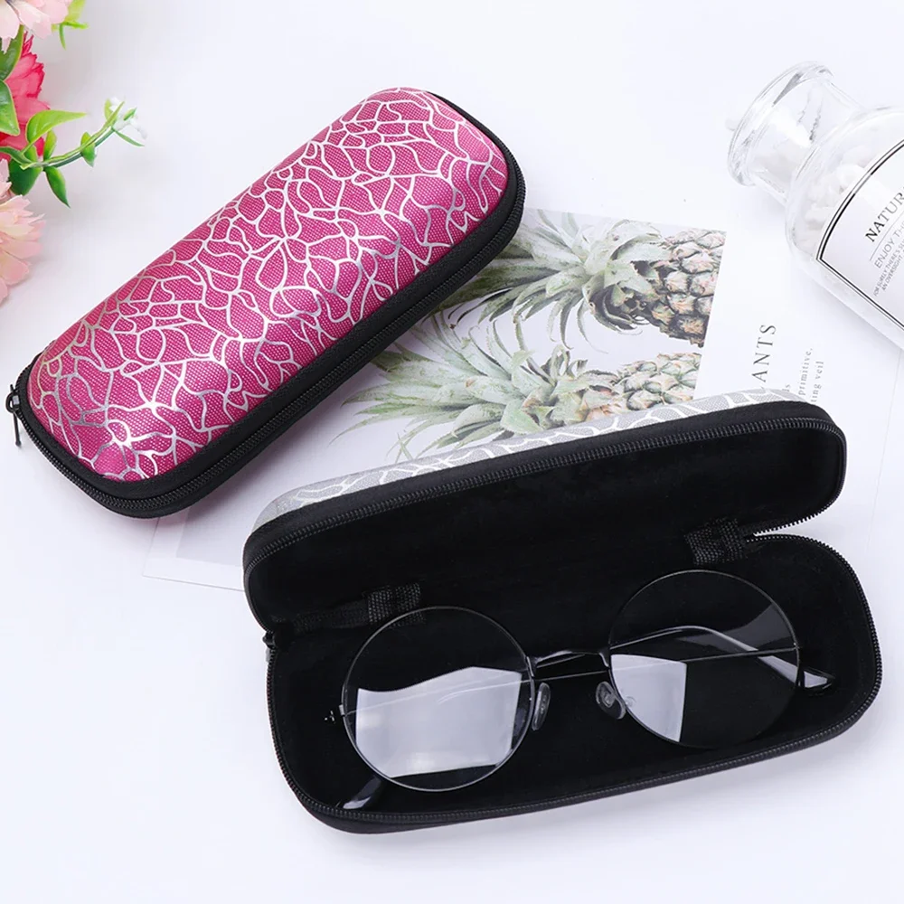 1PC Unisex Zipper Irregular Pattern Sunglasses Eye Glasses Case Eyeglass Box Eyewear Protection Containers Accessories for Women Glasses Case Sunglasses Bag Zipper Eyewear Box