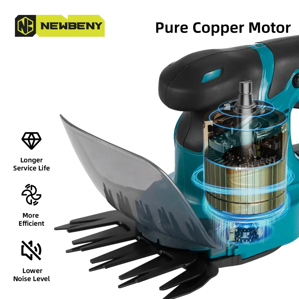 8000RPM Electric Hedge Trimmer 2IN1 Cordless Handheld Rechargeable Lawn Garden Bush Scissors Power Tools For Makita 18V Battery 3